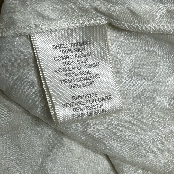 Rebecca Taylor 100% Silk Double Bow Tie Leopard and Polka Dot Blouse - Picture 6 of 7